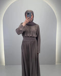 Vestido de noche Lale Taupe