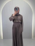 Vestido de noche Lale Taupe