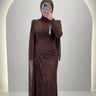 Vestido de noche Asell marrón