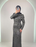 Vestido de noche Nola Gris