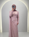 Vestido de noche Asell rosa