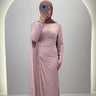 Vestido de noche Asell rosa