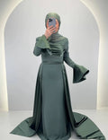 Vestido de noche Tuana Caqui