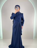 Vestido de noche Valeria Azul oscuro