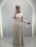 Vestido de noche Yagmur Beige