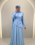 Vestido de noche Adela Azul