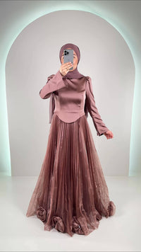 Avra vestido de noche altrosa