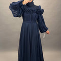 Vestido de noche Bahar azul oscuro
