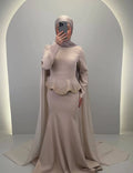 Vestido de noche Simay Beige