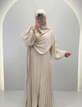 Hifaya Abaya Set con Khimar beige