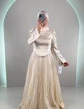 Vestido de noche Avra Beige