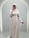 Vestido de noche Nefa Beige