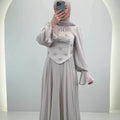 Vestido de noche Tisla Beige
