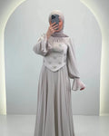 Vestido de noche Tisla Beige