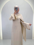 Zera vestido de noche beige