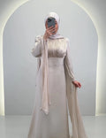 Vestido de noche Yarenay Beige