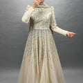 Bella evening dress beige