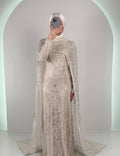 Milea Vestido de noche Beige