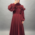 Vestido de noche Bahar Bordo