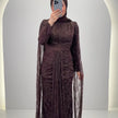 Vestido de noche Nirama marrón