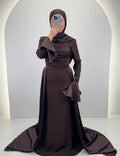 Vestido de noche Tuana Marrón