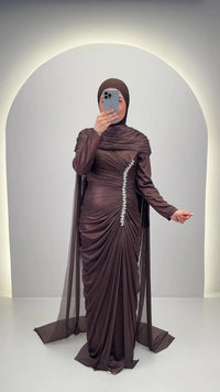 Velina Abiye Kahverengi