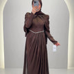 Vestido de noche Nefa Marrón