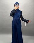 Vestido de noche Damla Azul oscuro