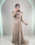 Vestido de noche Efila Beige