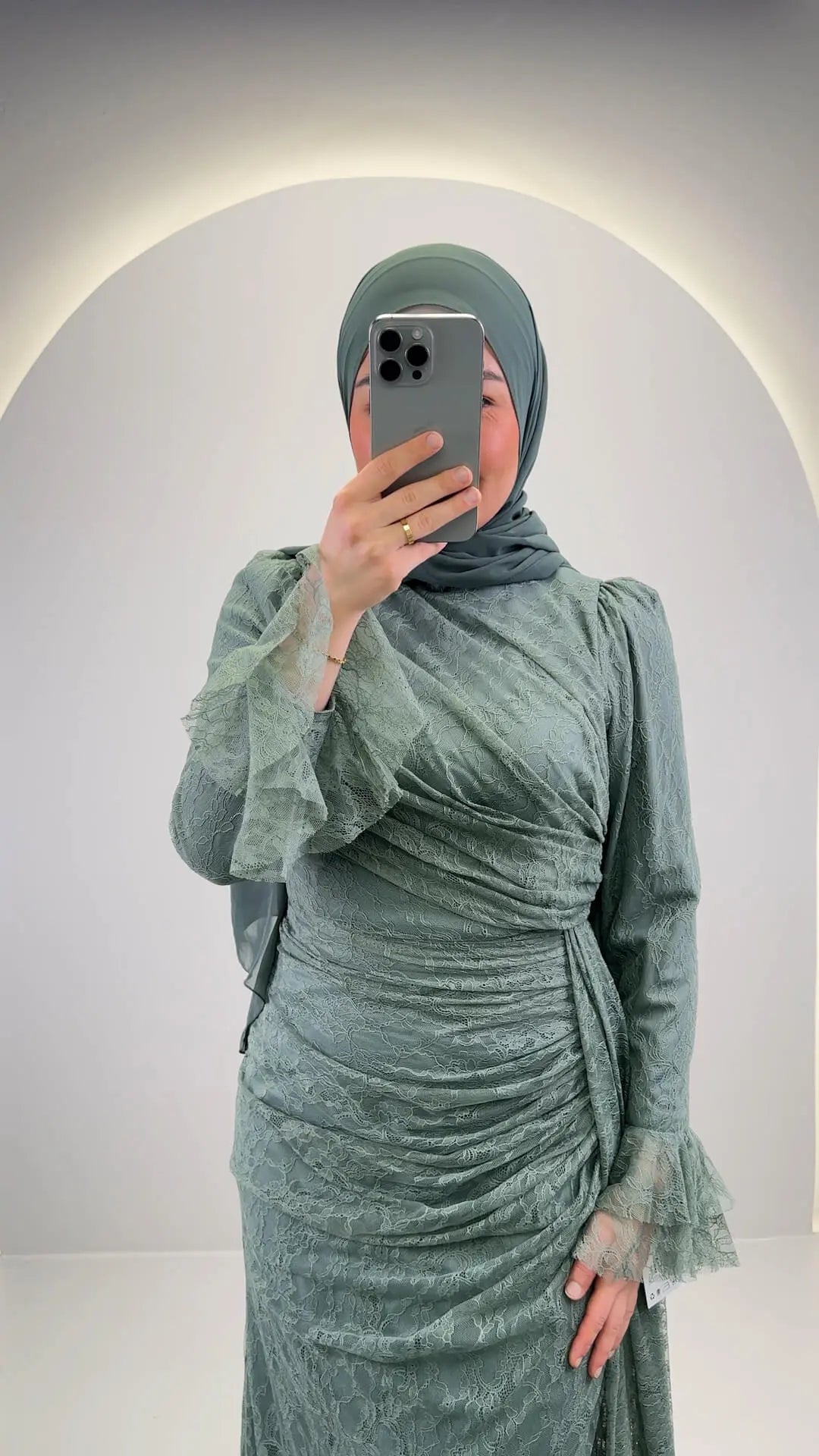 Vestido de noche Eliza Caqui