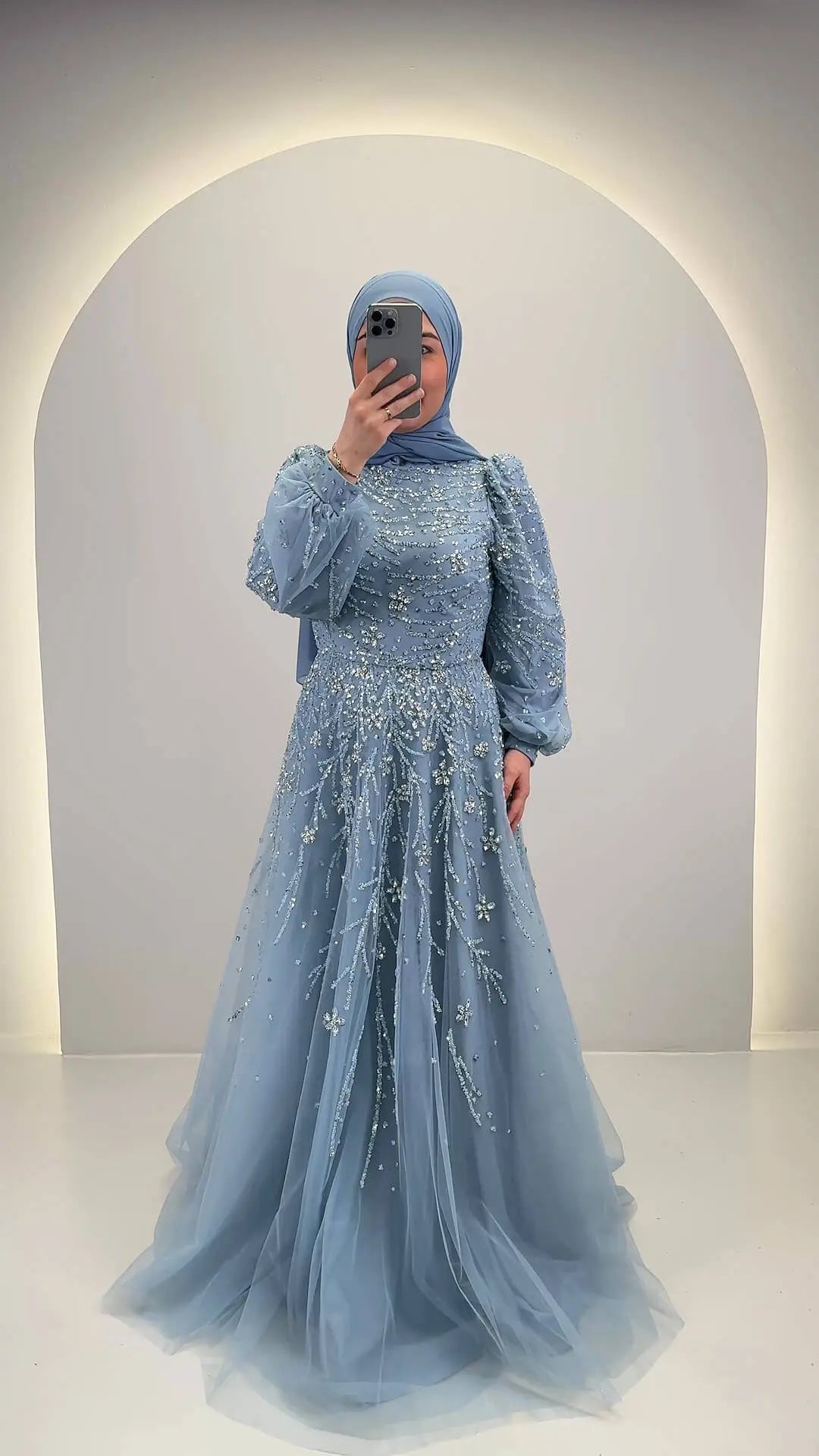 Vestido de noche Elsa azul
