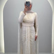 Vestido de noche Nirama crema