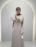 Vestido de noche Esla Beige