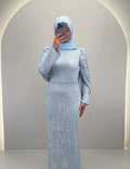 Vestido de noche Esmiya azul