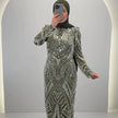 Vestido de noche Huda verde