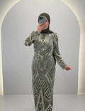 Vestido de noche Huda Verde