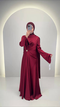Vestido de noche Ilka Burdeos