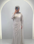 Vestido de noche Emiya Beige