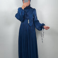 Leyna vestido de noche azul oscuro