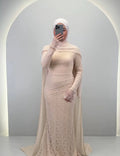 Vestido de noche Liora Beige