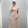 Vestido de noche Liora beige