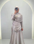 Vestido de noche Liyan beige