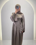 Vestido de noche Meslia Taupe