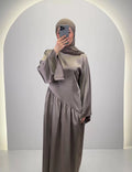 Vestido de noche Meslia Taupe