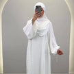Conjunto Misa Abaya con Khimar Blanco