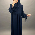 Conjunto Mila Abaya con Khimar Azul oscuro