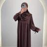 Conjunto Mila Abaya con Khimar Marrón