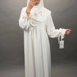 Conjunto Mila Abaya con Khimar Blanco
