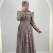 Vestido de noche Mina Taupe