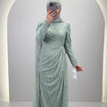 Vestido de noche Mireya menta